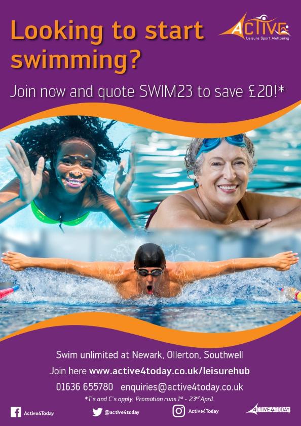 Swimming Promo April 23 Advert